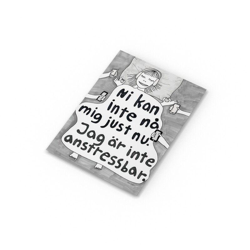 Inte anstressbar | Miniprint A6 | vykort