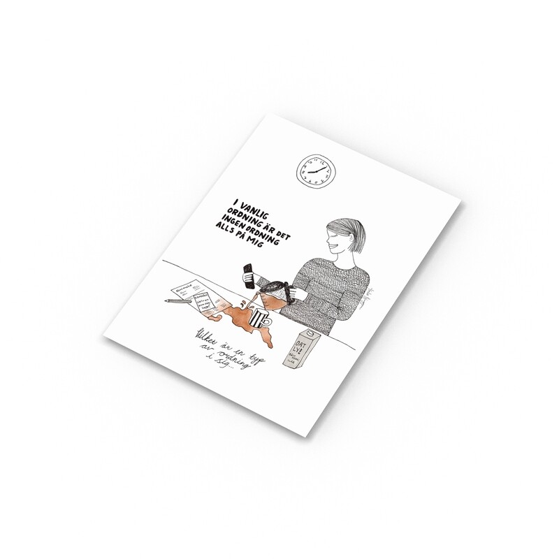 Ingen ordning på mig | Miniprint A6 | vykort