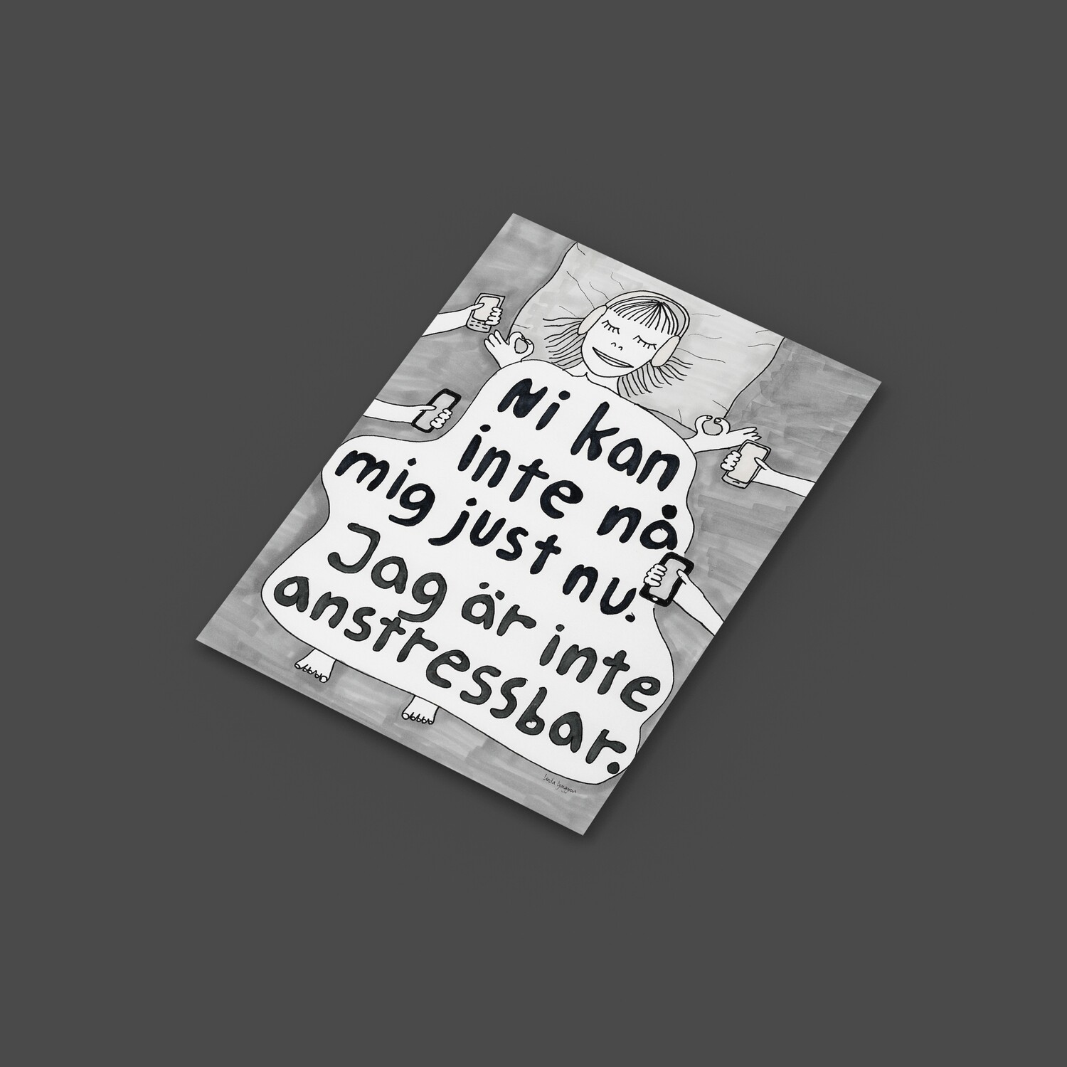Inte anstressbar | Miniprint A6 | vykort