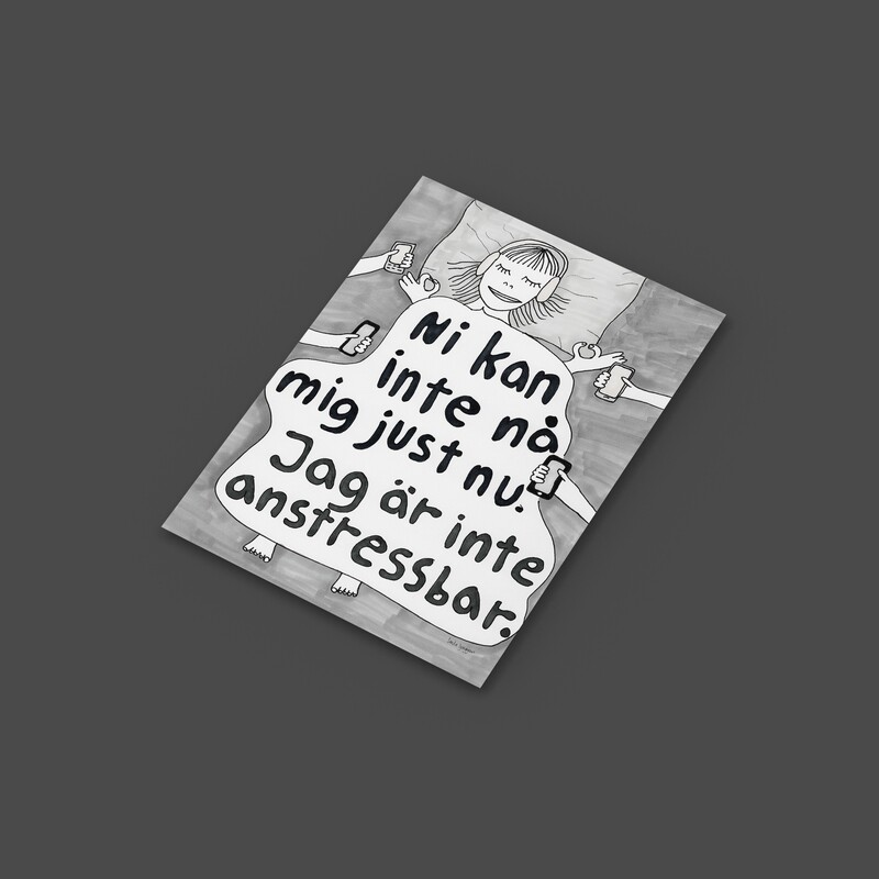 Inte anstressbar | Miniprint A6 | vykort