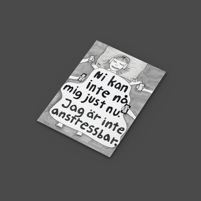 Inte anstressbar | Miniprint A6 | vykort