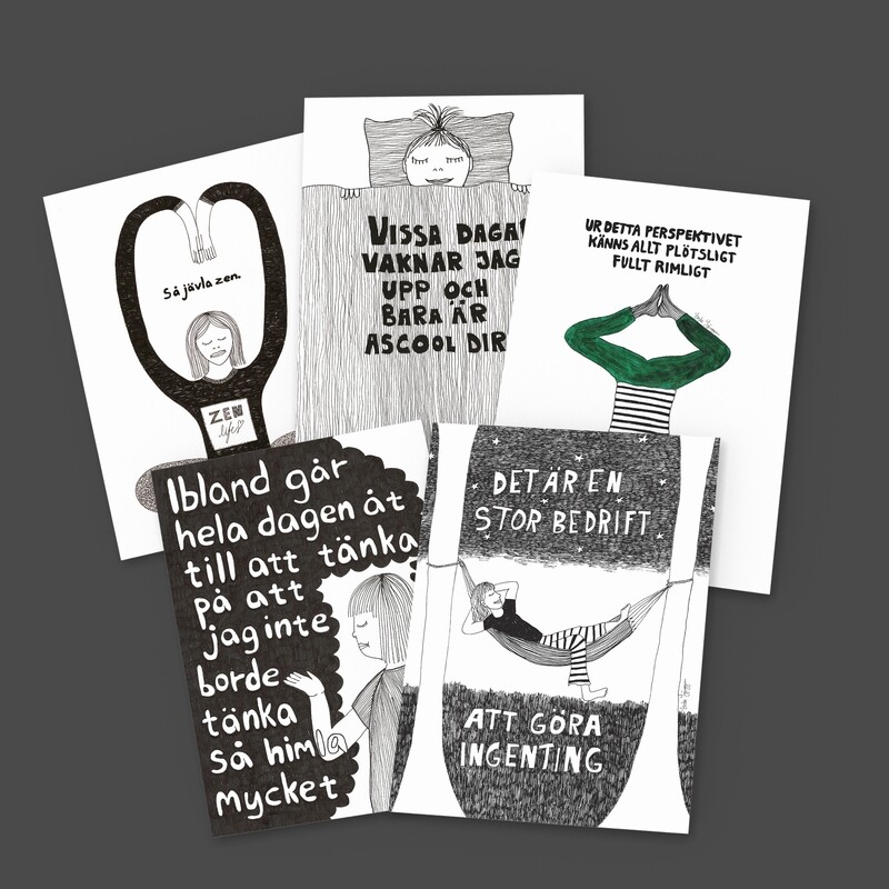 5-pack miniprints | insikter | A6 | vykort