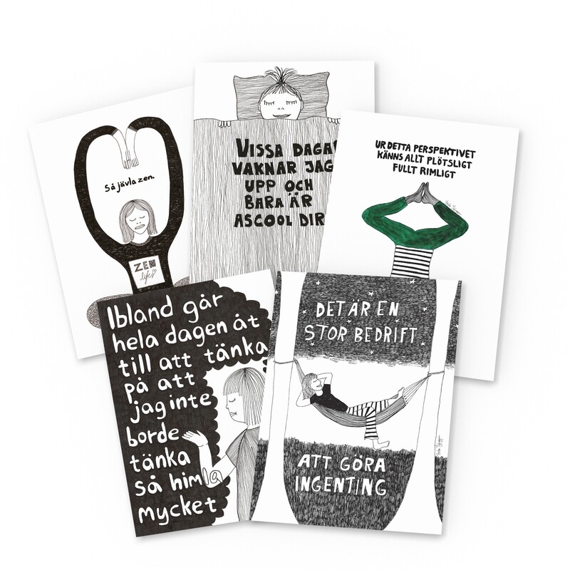 5-pack miniprints | insikter | A6 | vykort