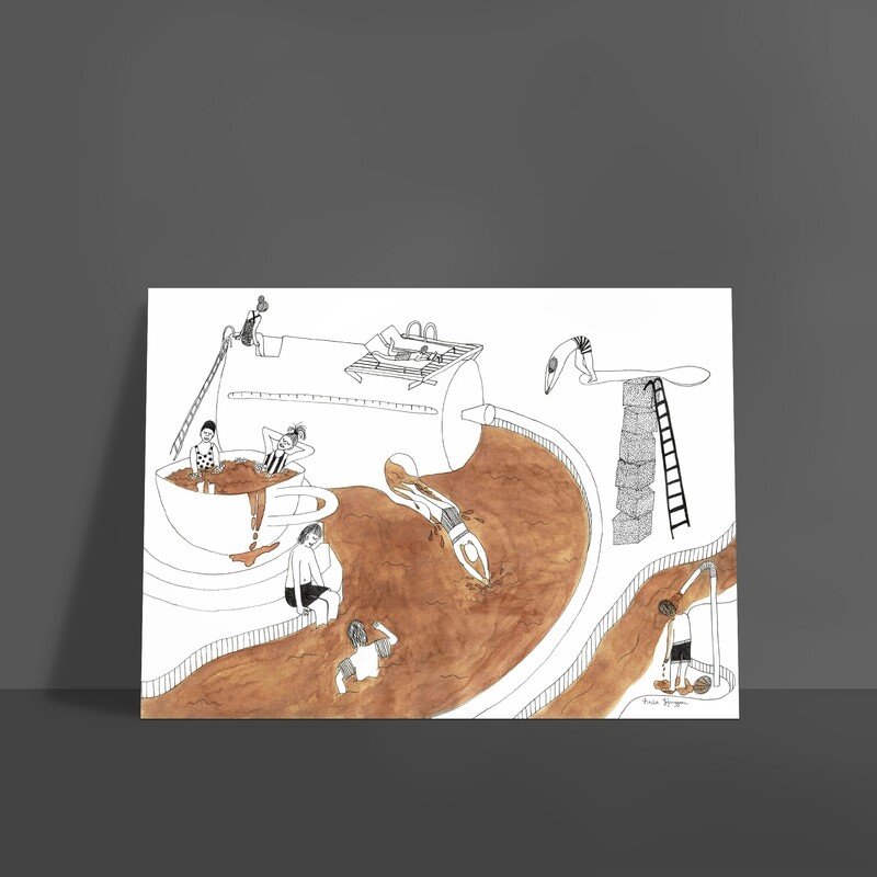 Kaffe med dopp | poster
