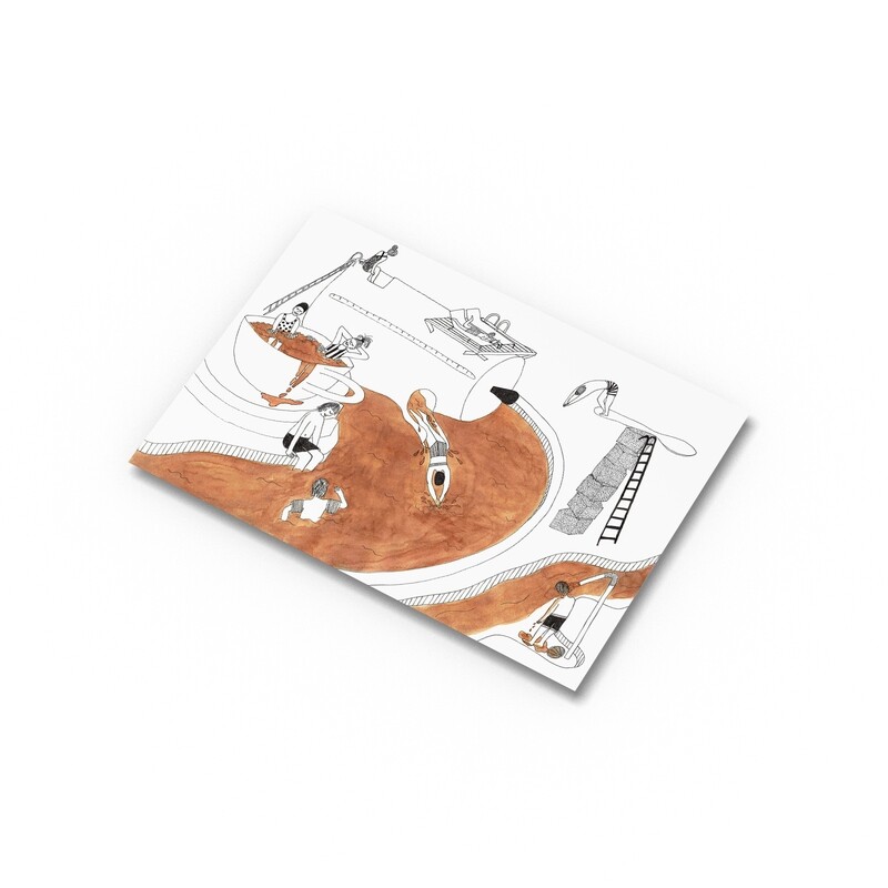 Kaffe med dopp | Miniprint A6 | vykort