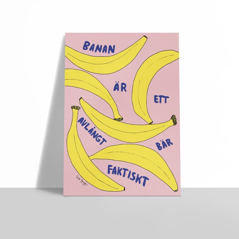 Avlångt Bär, rosa | poster