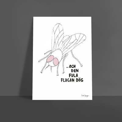 Fula flugan, vit | 50x70 poster