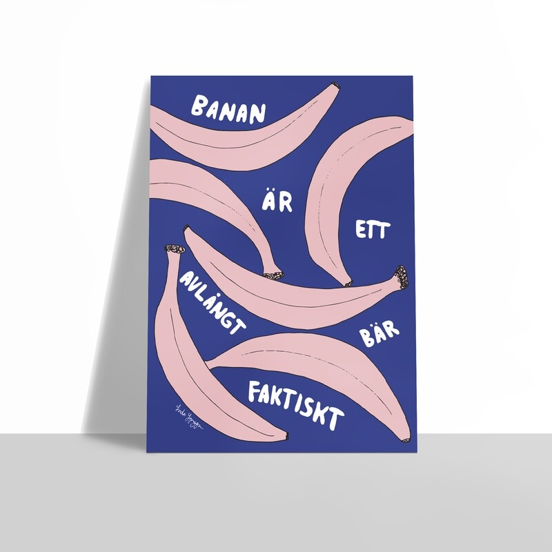 Avlångt Bär, blå | poster