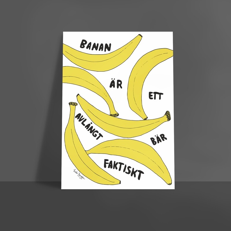 Avlångt Bär, vit | poster