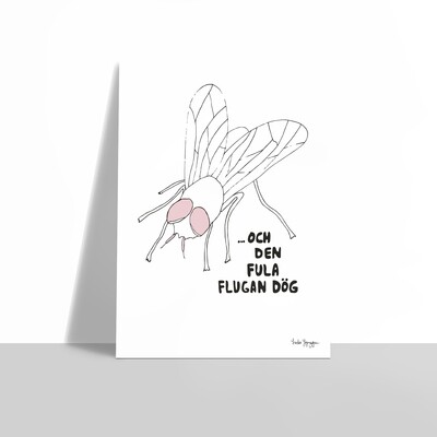 Fula flugan, vit | 50x70 poster