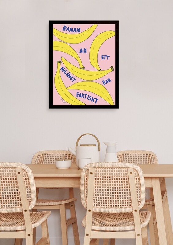 Avlångt Bär, rosa | poster