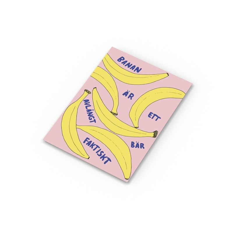 Avlångt bär | rosa | Miniprint A6 | vykort