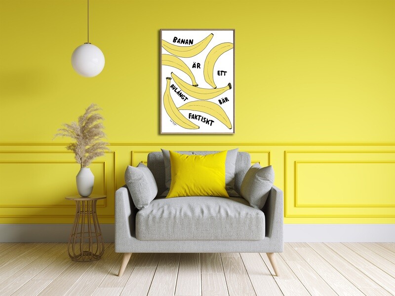 Avlångt Bär, vit | poster