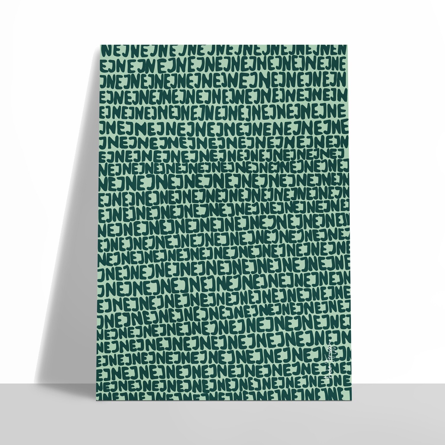 Nej nej nej | poster | Grön