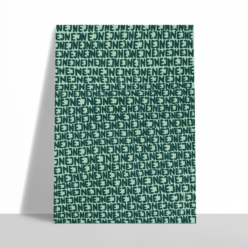 Nej nej nej | poster | Grön