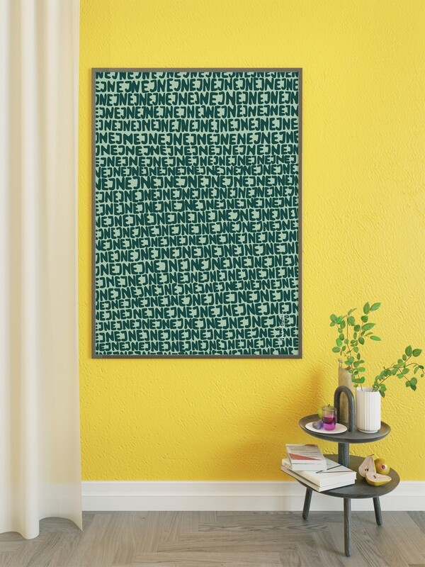 Nej nej nej | poster | Grön