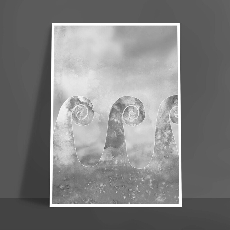 Storm, vit ram  | A4-print | Utgående