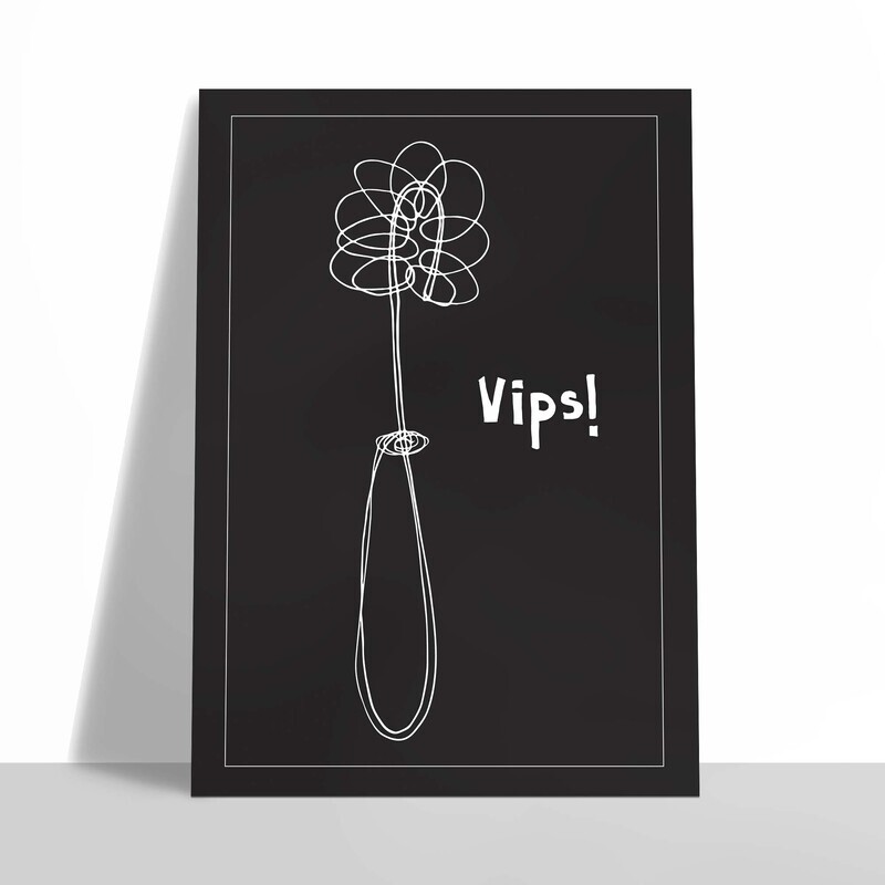 Vips, svart  | A4-print | Utgående