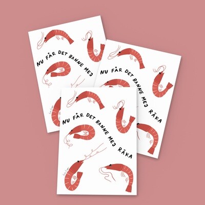 3-pack miniprints | Räka | A6 | vykort