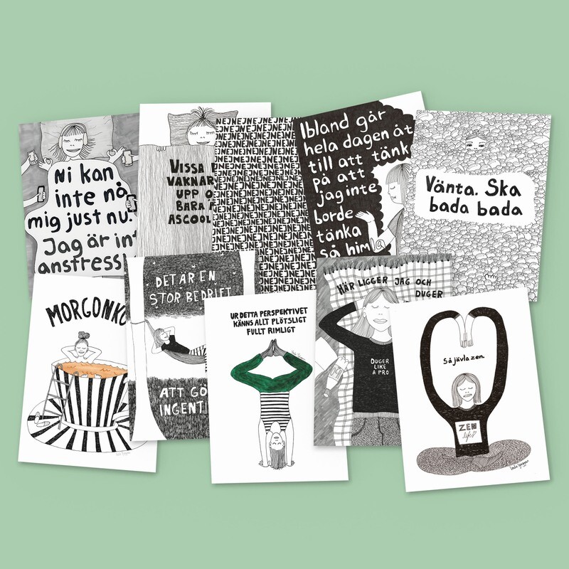 10-pack | Miniprint A6 | vykort