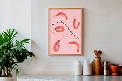 Banne Mej Räka, rosa | poster