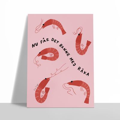 Banne Mej Räka, rosa | poster