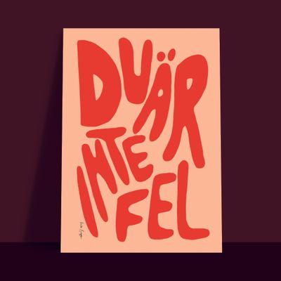 Du är inte fel, röd | poster