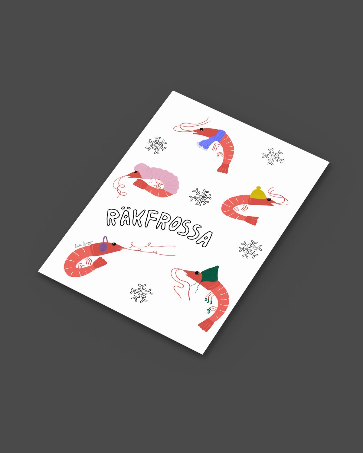 Räkfrossa | Miniprint A6 | vykort