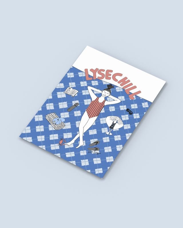 Lysechill, blå | Miniprint A6 | vykort
