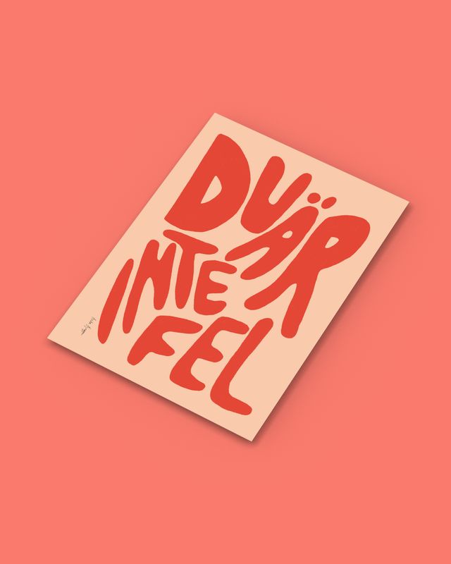 Du är inte fel | Miniprint A6 | vykort
