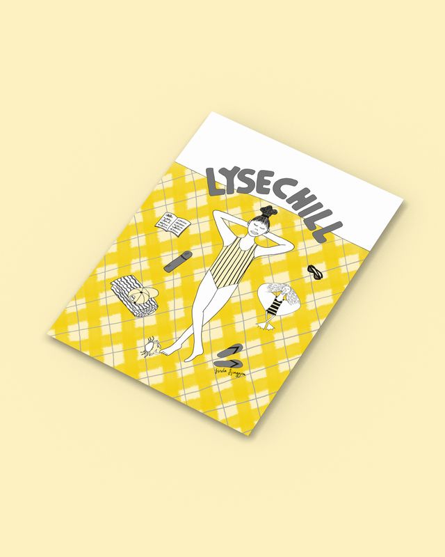 Lysechill, gul | Miniprint A6 | vykort