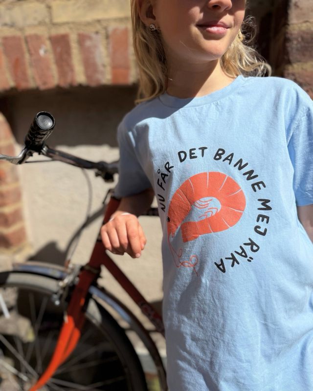 T-shirt barn, blå | Banne mej räka