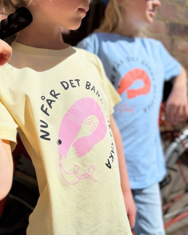T-shirt barn, smörgul | Banne mej räka