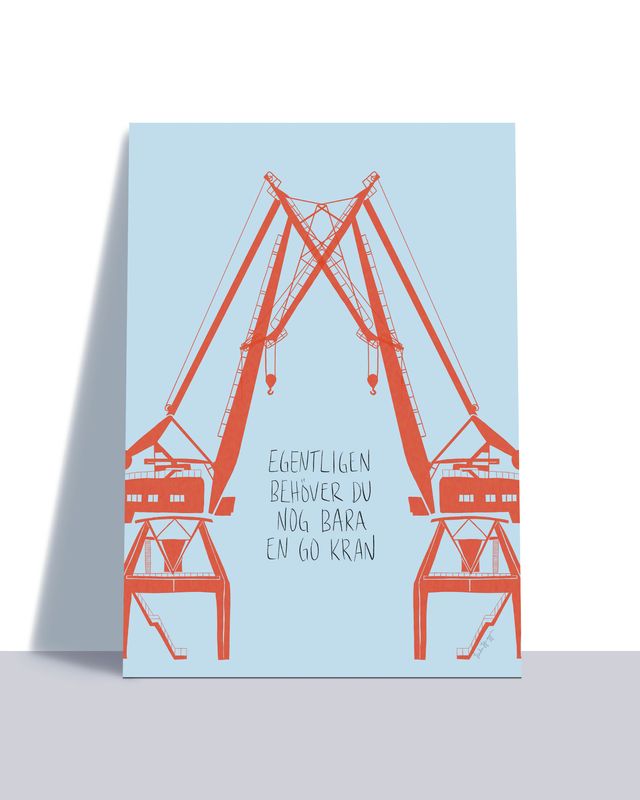 En go kran, blå | poster