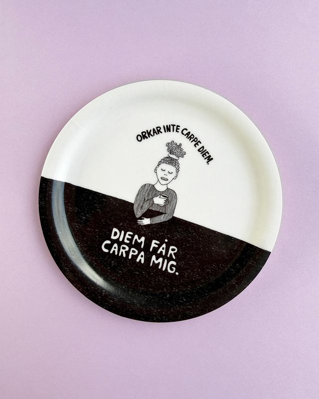 Glasunderlägg / Minibricka | Carpe diem | 11cm
