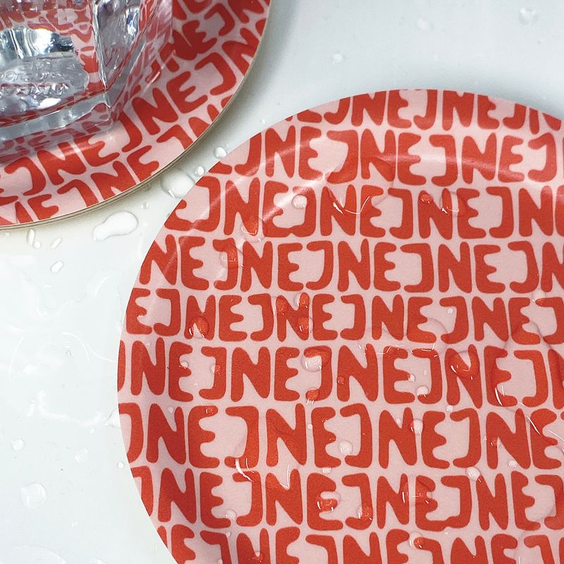 Glasunderlägg / Minibricka | Nej nej nej | 11cm