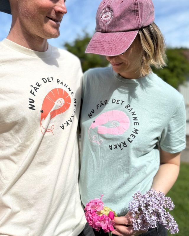 T-shirt unisex, grön | XL | Banne mej räka