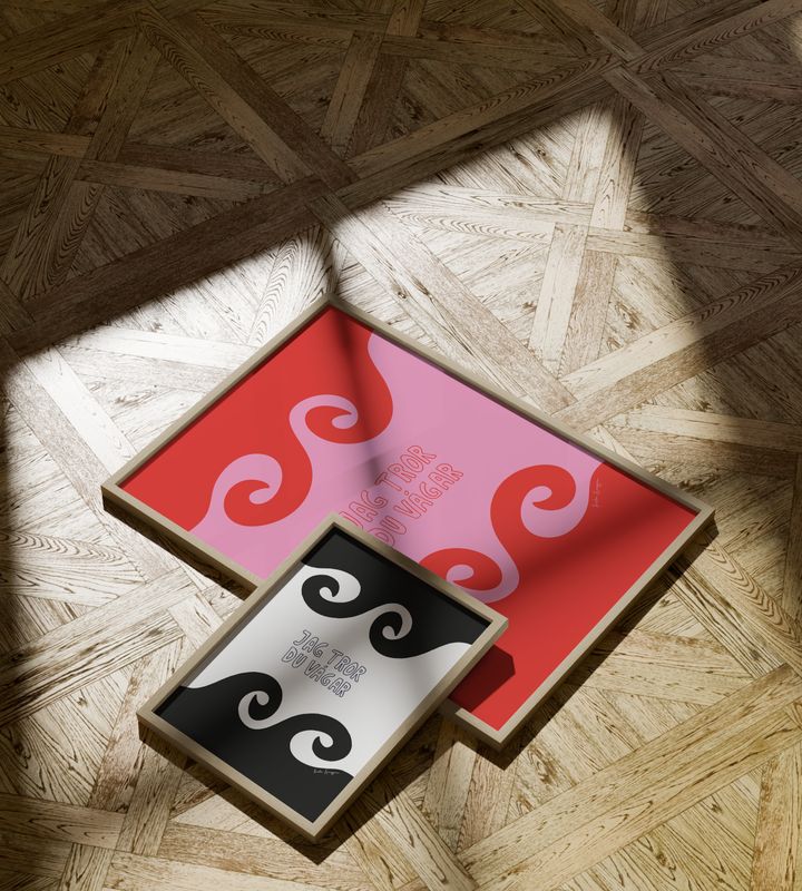 Jag tror DU vågar, rosaröd | poster