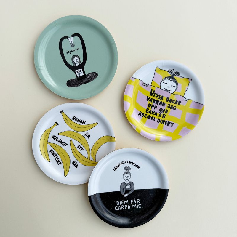Glasunderlägg / Minibrickor | 4-pack 6 | 11cm