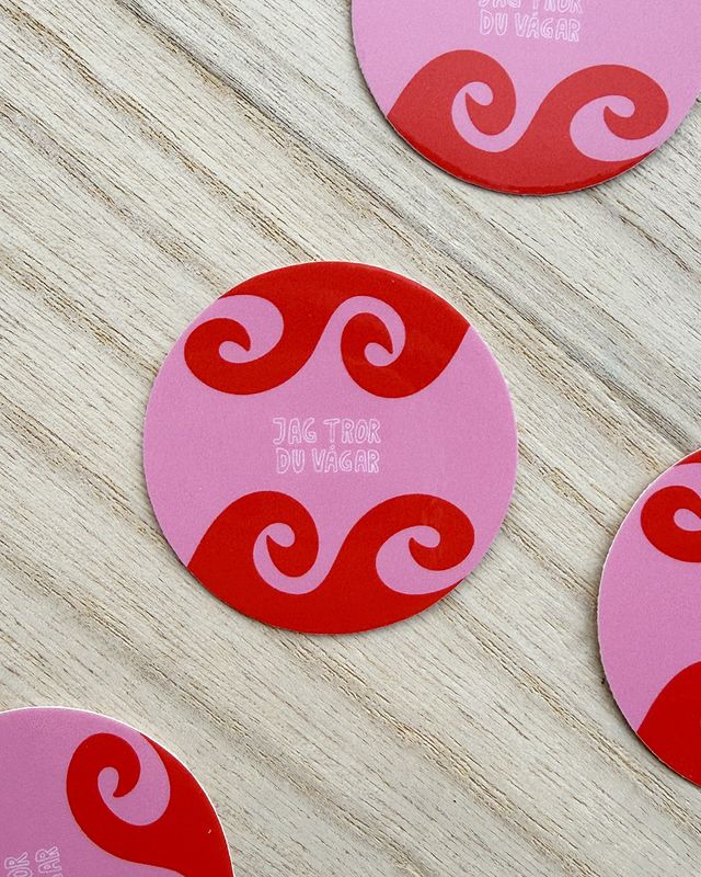 Sticker | Jag tror du vågar, rosaröd