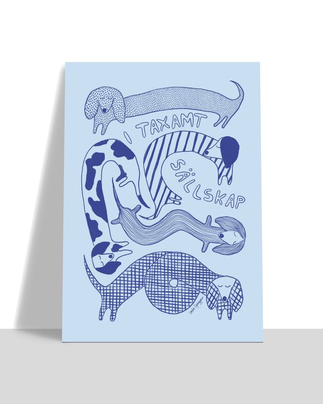 I Taxamt Sällskap, blå/blå | poster