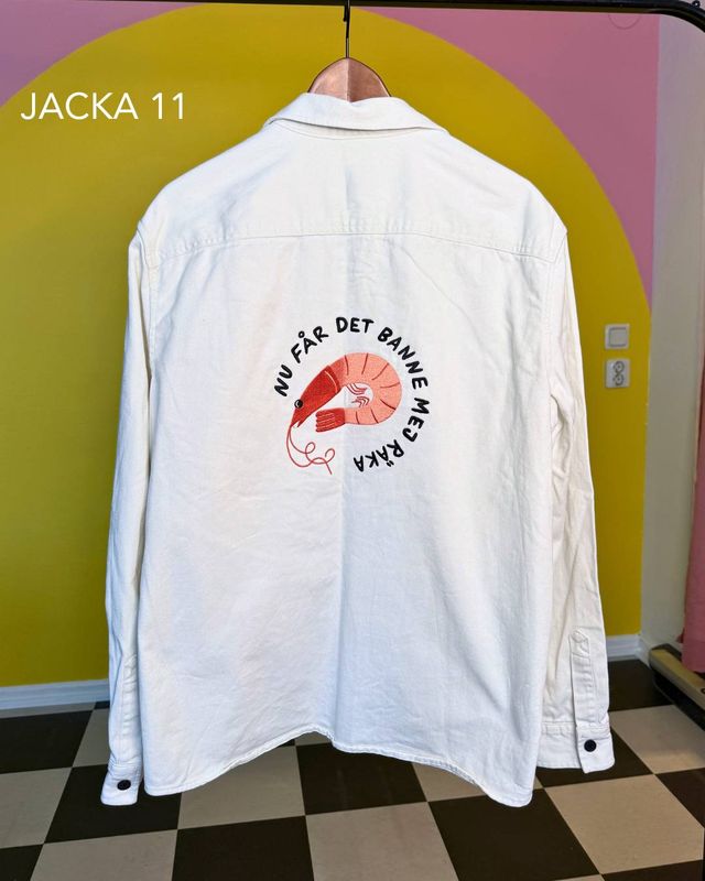 Broderad jacka/skjorta Nr 11 | Banne mej räka | Second hand