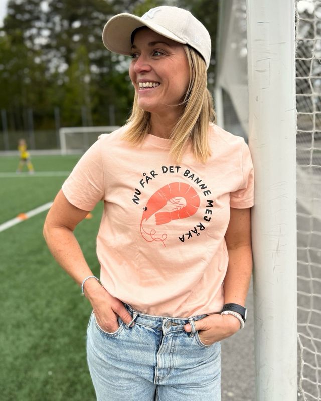 T-shirt dam, peach | L | Banne mej räka