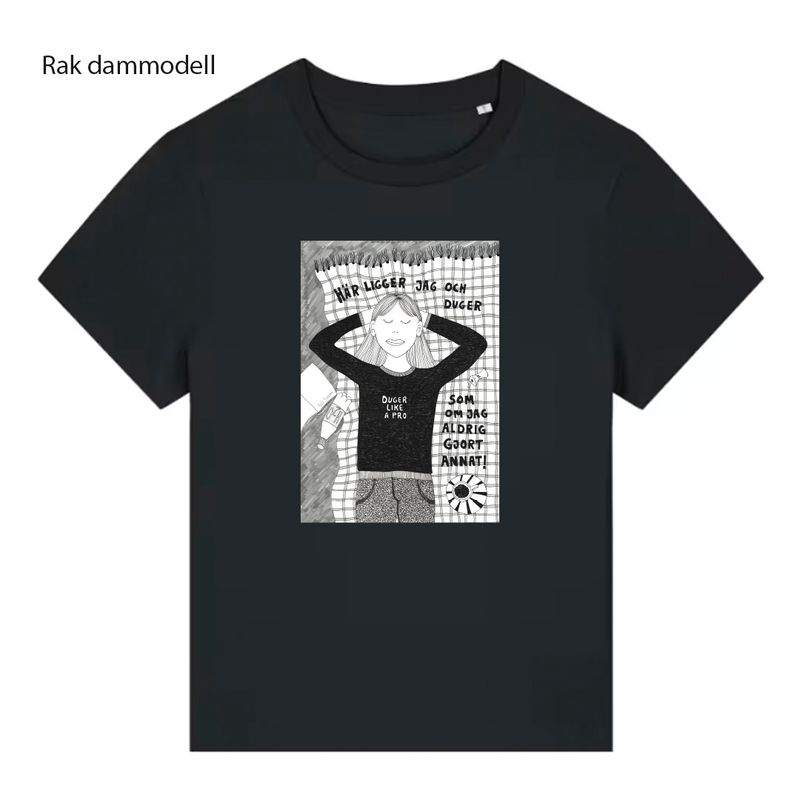 T-shirt dam, svart | XXL | Duger