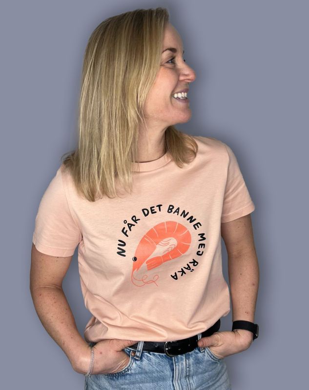 T-shirt dam, peach | XL | Banne mej räka