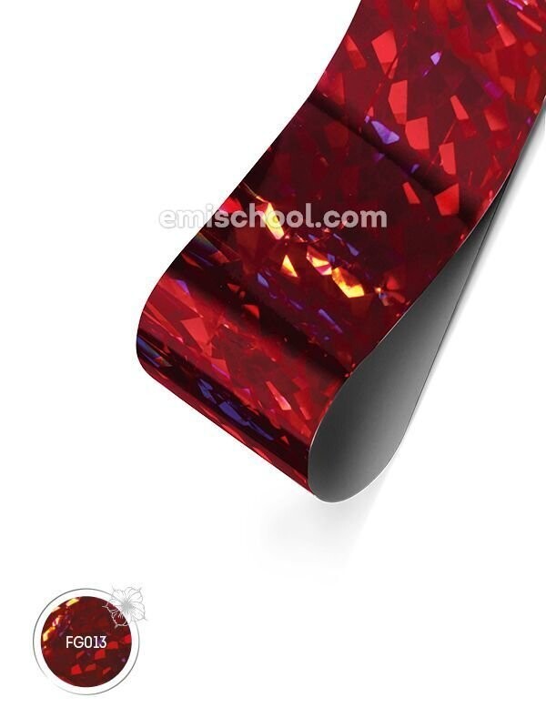 Foil holographic red Crystal, 1.5 m.