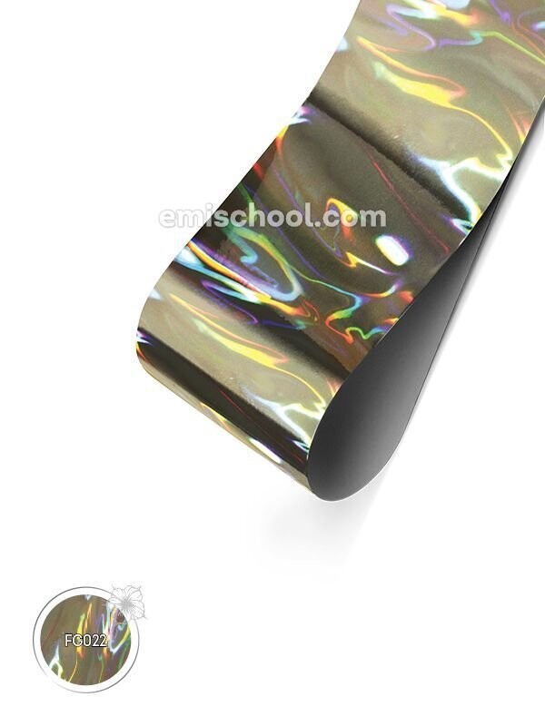 Foil holographic silver Flame, 1.5 m.