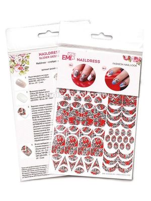 Naildress Slider Design Red Silk