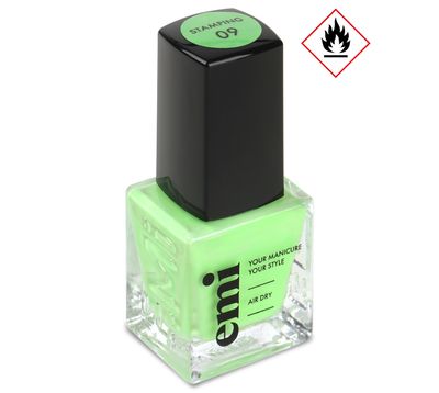 Nail Polish for Stamping Light Green #9, 9 ml.