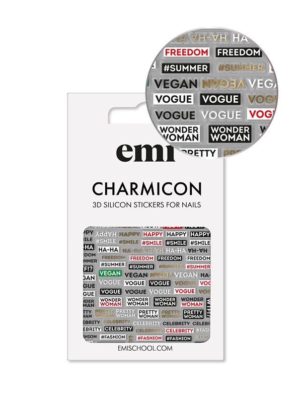 Charmicon 3D Silicone Stickers #179 Phrases